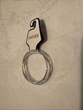 Napier Silver Stackable Hoop Bangle Set